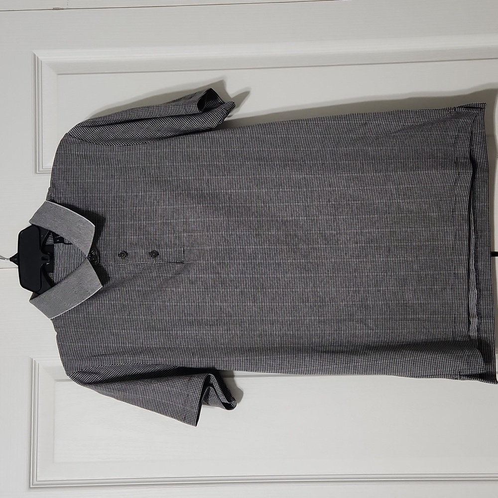 NWT Theory Button Polo Ticking Jacquard 2. Size S